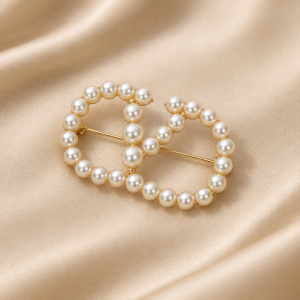 "Valentino" Pearl Fashion Brooch