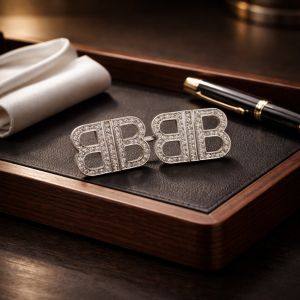 Luxe Bold “B Earrings” (Silver)