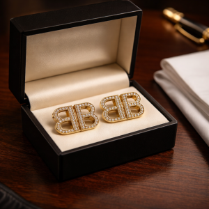 Luxe Bold “B Earrings” (Gold)