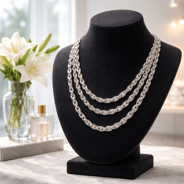 Link Chain Set Triple Chain Link Set – Charming Stylez Bar