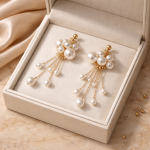 Pearl Tassel Elegance Earrings